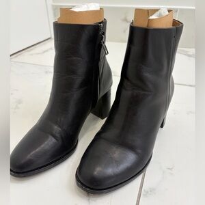 J. Crew Black Leather Ankle Boots